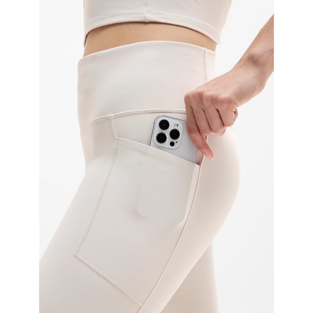 Athleta White Salutation Stash 7/8 Leggings - Picture 2 of 6